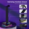 ZUOYA RGB Gaming Headset Stand with USB for Over-Ear Headphones