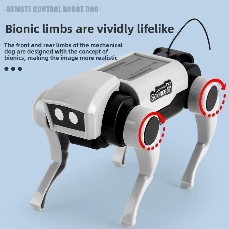 DIY assembly mechanical dog children's science and education experiment electric remote control walking robot educational toy