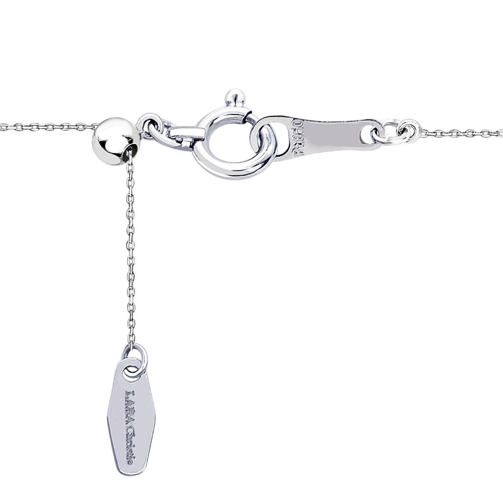 Lala Christie Platinum Chain Necklace, Pt850, Azuki Bean, 0.75mm Wide, Approx. 1.43g, Up to 45cm, Adjustable Length, lc97-0062