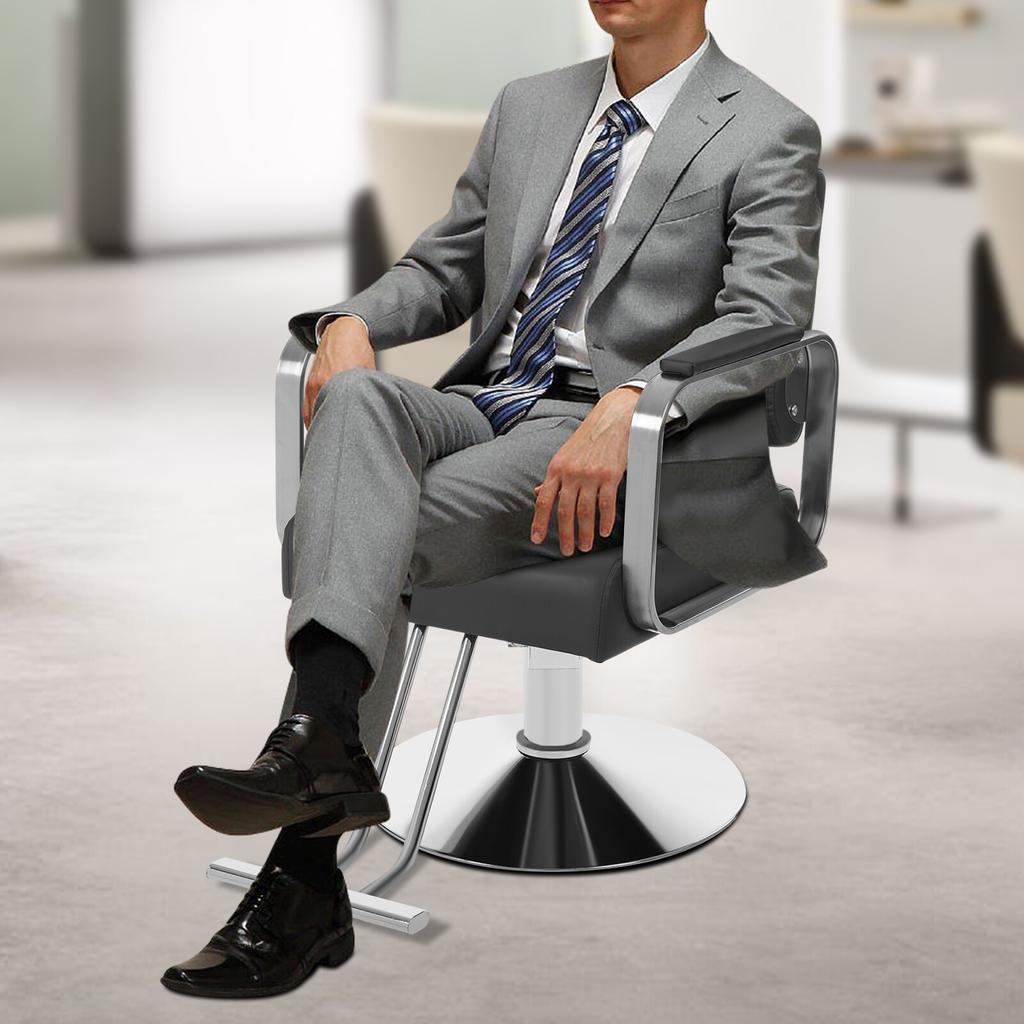 Salon Stylist Chair, 360 Swivel Revolving Barber Chair, 440 lbs Weight Capacity, Adjustable for Hairdressing & Beauty Parlor Use