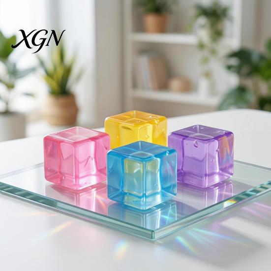Anxiety Relief Sugar Ball Clear Cube Squeeze Toy Stress Sensory Portable Soft Stretchy Ice Pinch Party Favors