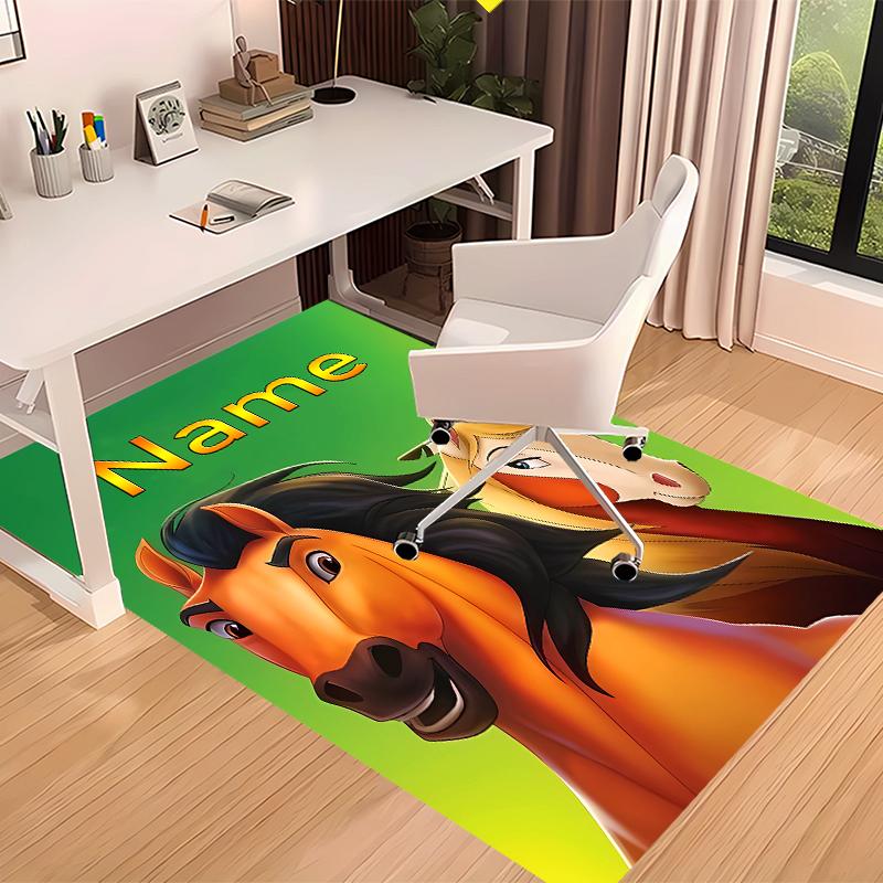 Custom personalization Spirit Riding Free Print Area Rug - Soft, Washable Non-Slip Indoor Mat,Living Room,Home&Office Decorative Rug