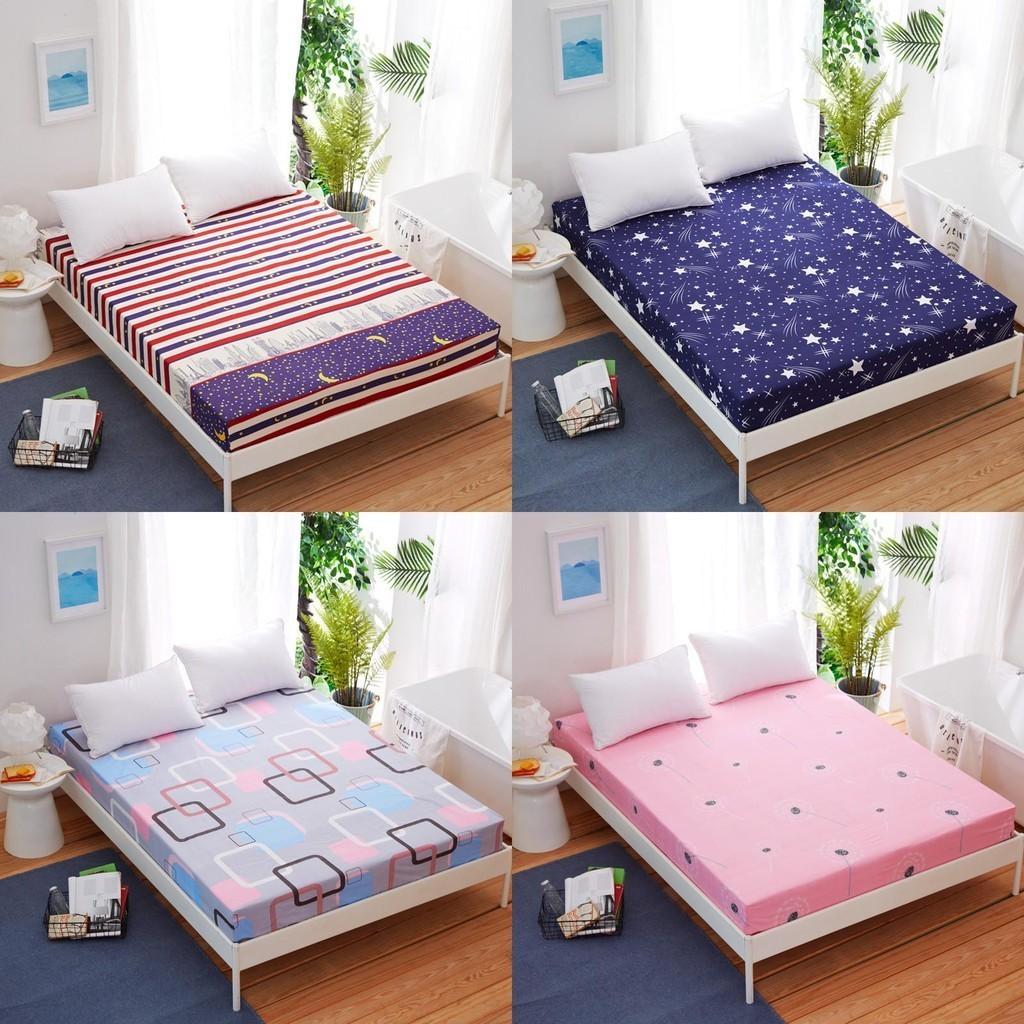 Elegantes Spannbettlaken mit Blumendruck für Einzel-, Doppel-, Queen- und King-Betten aus hochwertigem Polyester