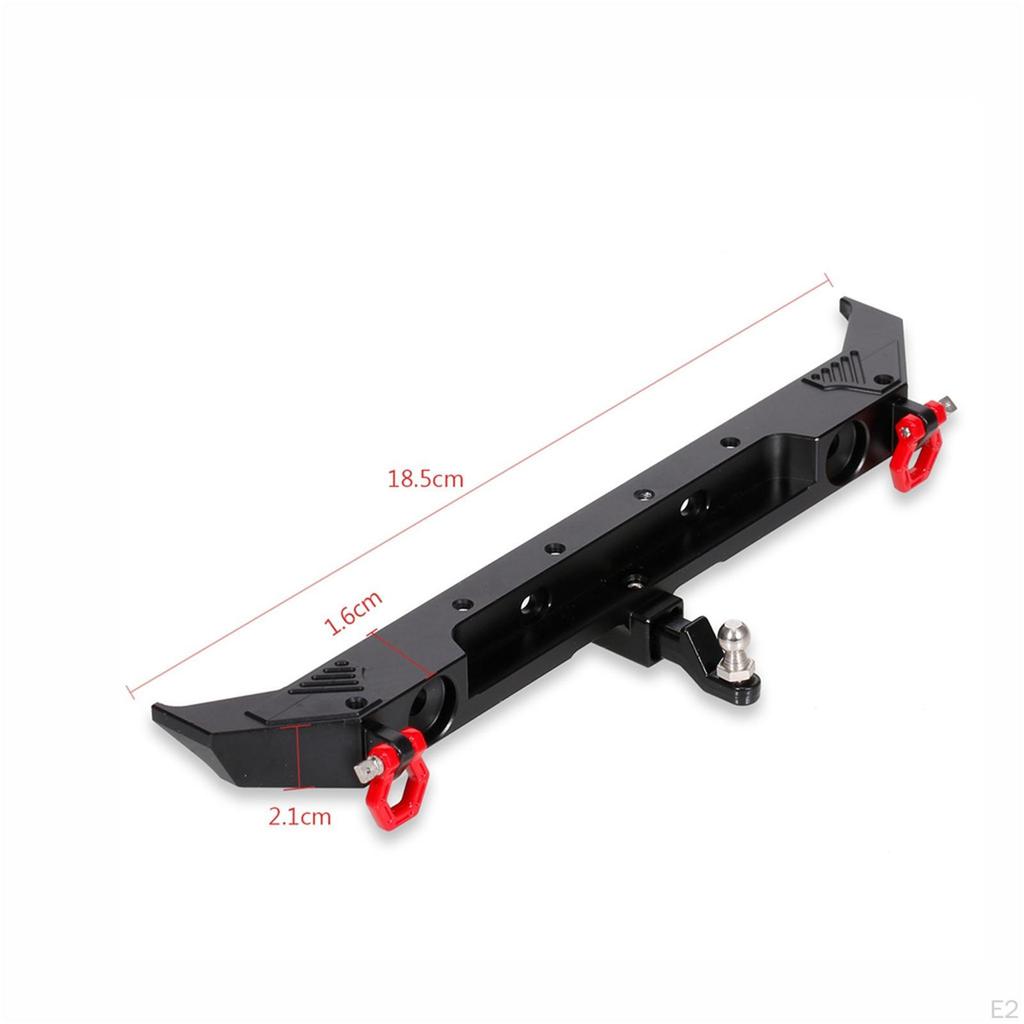 1:10 Scale Metal Rear Bumper with Tow LED Lights for Axial SCX10 III RC truck Accessories Upgrade