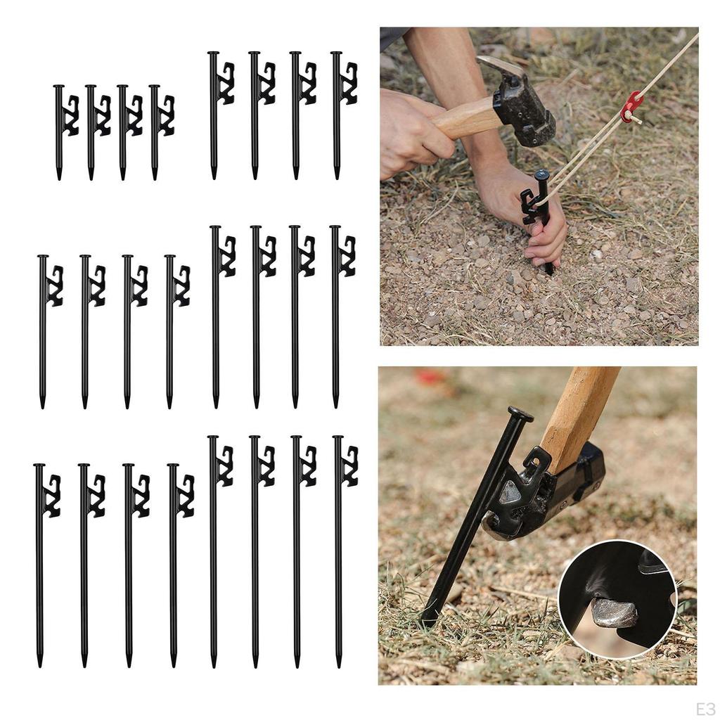 4 Pieces Tent Pegs Durable Canvas Non- Camping Outdoor for Se Accessories