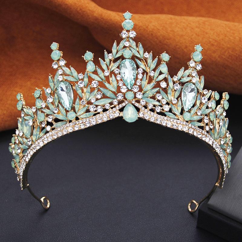 Gorgeous Water Drop Tiaras Bridal Crown with Necklace Earring Sets Wedding Bride Jewelry Set for Women Party Birthday Gifts