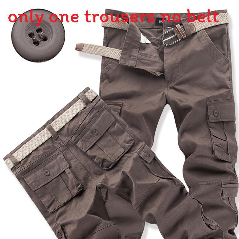 Cargo Pants Men Workwear Cotton Multipocket Durable Casual For Autumn Season