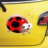 S50353# Niedlicher Cartoon-Marienkäfer-Autoaufkleber, Motorrad-Auto-Dekorationszubehör