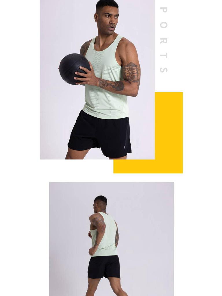 Men's Quick-Dry Running Vest - Lightweight, Sleeveless, Windproof, Fitness/Marathon Team Apparel with Custom Printing