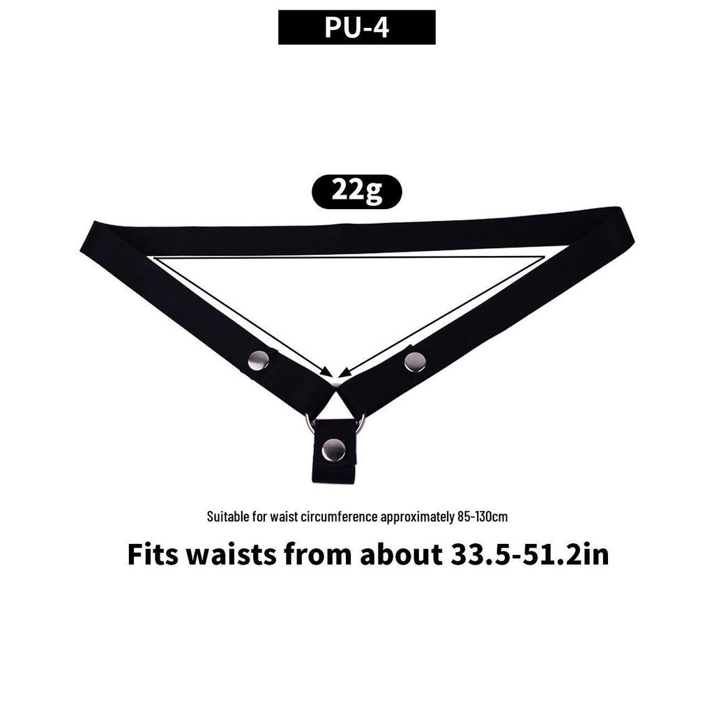 FRRK Adjustable Chastity Lock Belt with Elastic Buttons for Outing Wear