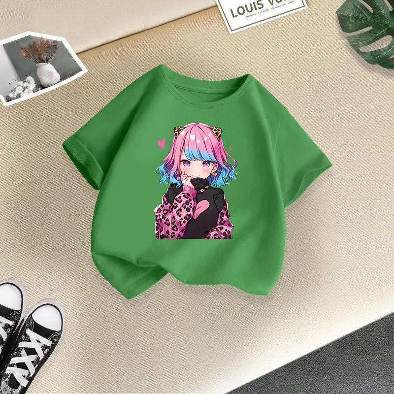 Children T-shirt Kids 100% Cotton Clothes Tops 2-13Y Loose-fit Casual Crew Neck Short-sleeve T-shirt