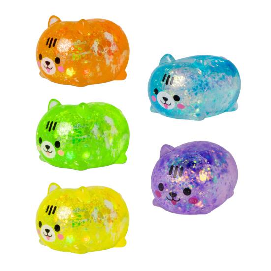 Mini Glitzer Hund Knetspielzeug Stressabbau Klarer Hund Stress Zuckerball Sensorisches Spielzeug Weich Langsam Aufgehend Dekompression Fidget