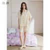 Xuan Liang Sleepwear Women's Summer Thin Cotton Short Sleeved Shorts Nine Piece 3-piece Set Casual Outerwear Home Clothes