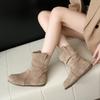 Retro Pleated Stacked Short Martin Boots Women's Autumn New Simple Retro Flat-bottomed Comfortable Knight Boots