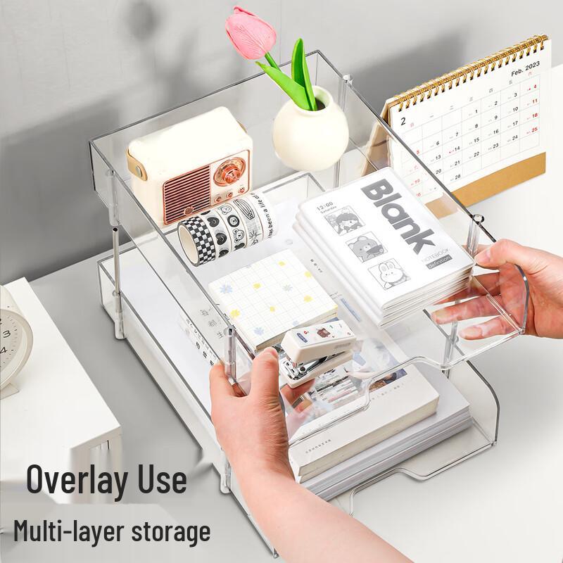 Acrylic Desktop File Organizer Rack