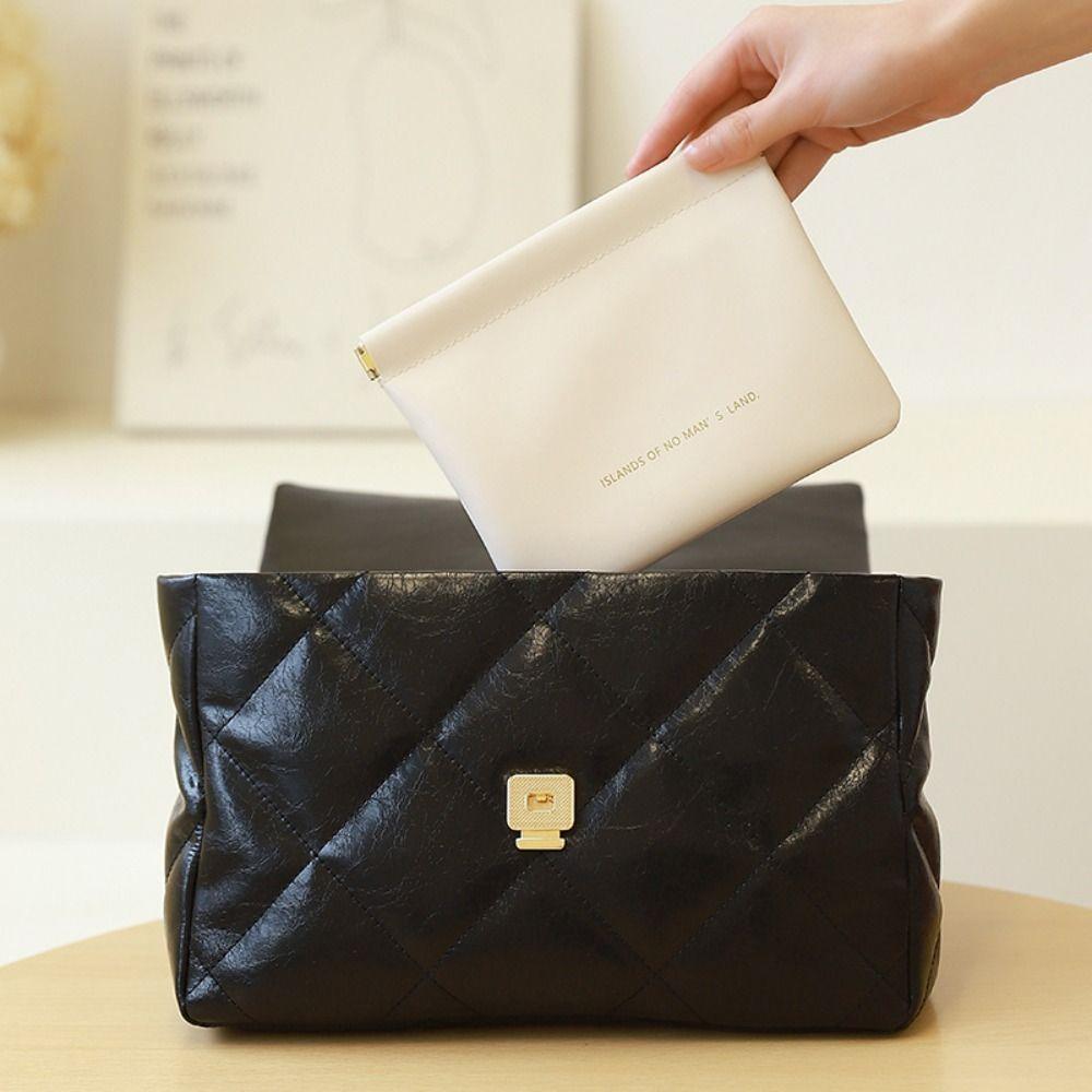 Korean Style PU Leather Makeup Lipstick Bag Spring Bag Small Sunglasses Bag Holder  Students