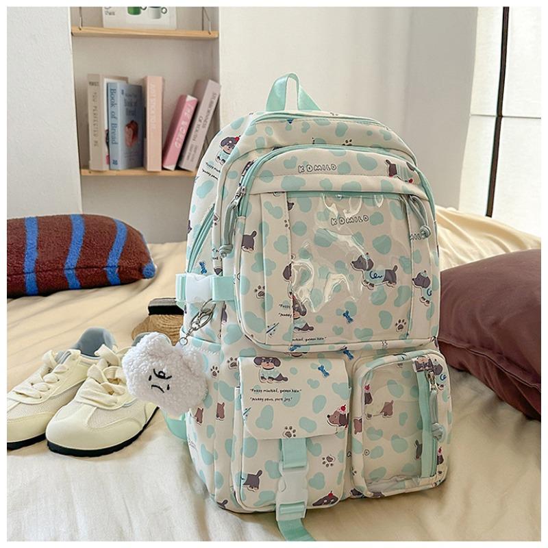 The new schoolbag is high-value, fresh, sweet and cute, and the puppy is a lightweight backpack for junior high school students.