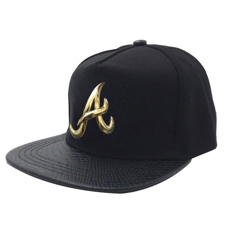 Crocodile Grain Hip Hop Baseball Cap with Rhinestone PU Leather Brim