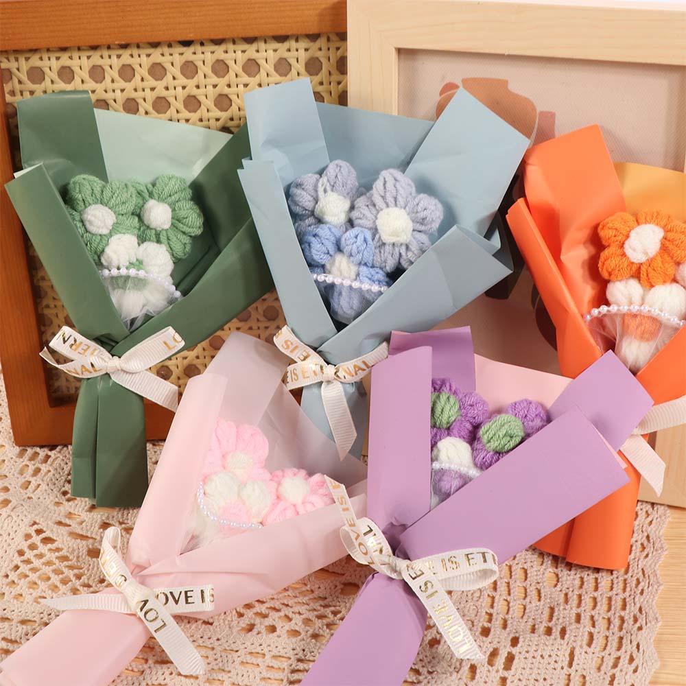Fake Flowers Crochet Flowers Knitted Flower Artificial Flower Potted Plant  Mother's Day