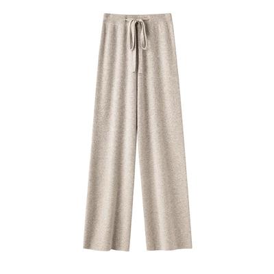 Australian Women's Pure Wool Wide-Leg High-Waisted Pants – Versatile, Drapey, and Ideal for Autumn/Winter.