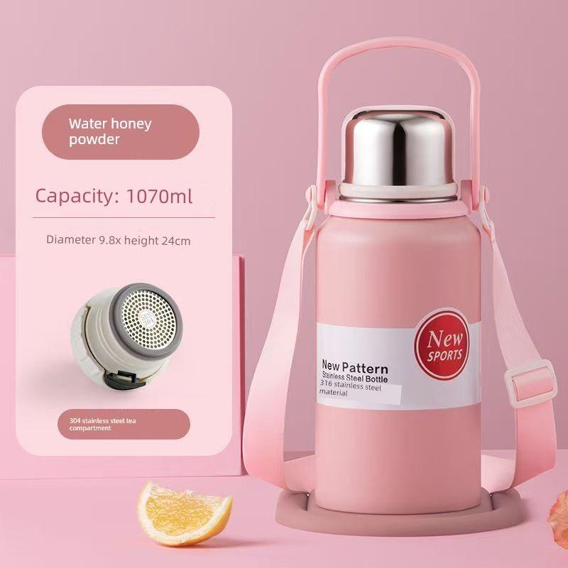 Stainless Steel 316 Large Capacity Vacuum Cup for Male and Female Students Good-looking Tea Cup Portable Car Outdoor Kettle