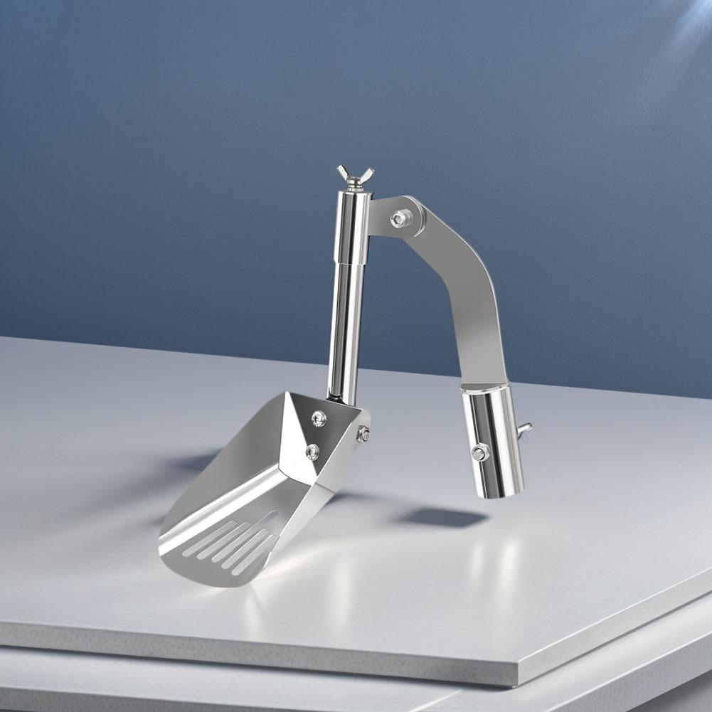 Multifunctional Household Gutter Cleaning Tools Roof Gutter Scoop Stainless Steel Cleaning Shovels for Roof Garden Ditch Gutters