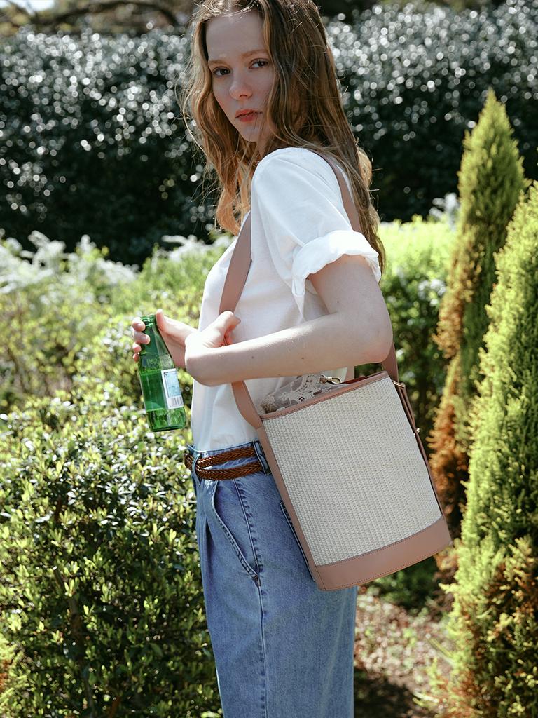 Lenina Raffia Shoulder Bag_Sand