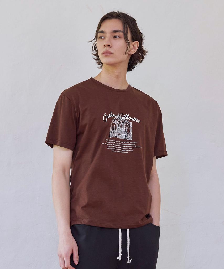 SENTAIR Silhouette Half T-Shirt _Brown