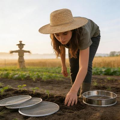 Kompostsieb Kompakt Gartensieb Maschen Sieb für Erde Kies Sägespäne Wurmkompost Gras Katzenstreu Kompostabfälle