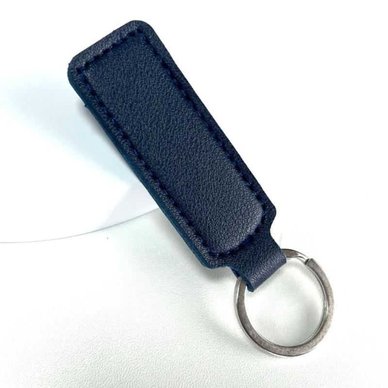 Simple PU Leather Keychain Soft Touch Solid Color Mini Key Holder Fashion Bag Pendant Decor for Daily Use
