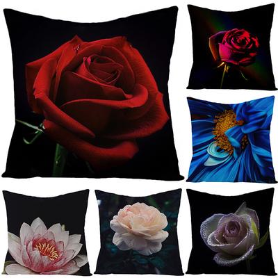 Moderne Schlichte 3D-Blume Polyester Kissenbezug für Zuhause Kissen im Neuen Chinesischen Stil Sofa Autokissenbezug