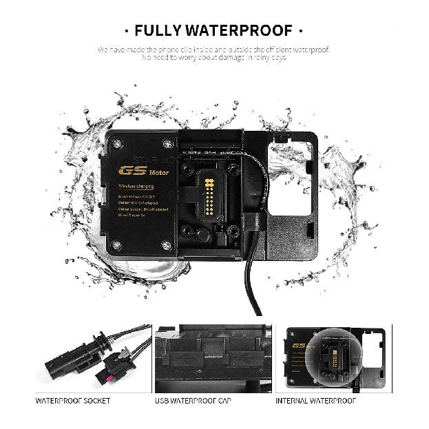 For BMW R1250GS ADV R1200GS F850GS F750GS F700GS F800GS Wireless Charger USB Navigation Mobile Phone Holder F900XR F900R S1000XR