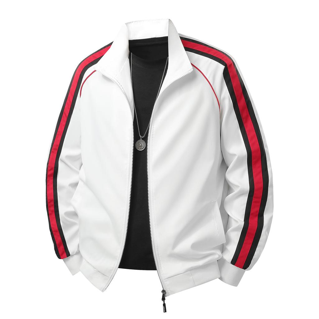 Men's Stand Collar Zipper Jacket Trendy Sports Casual Running Jacket