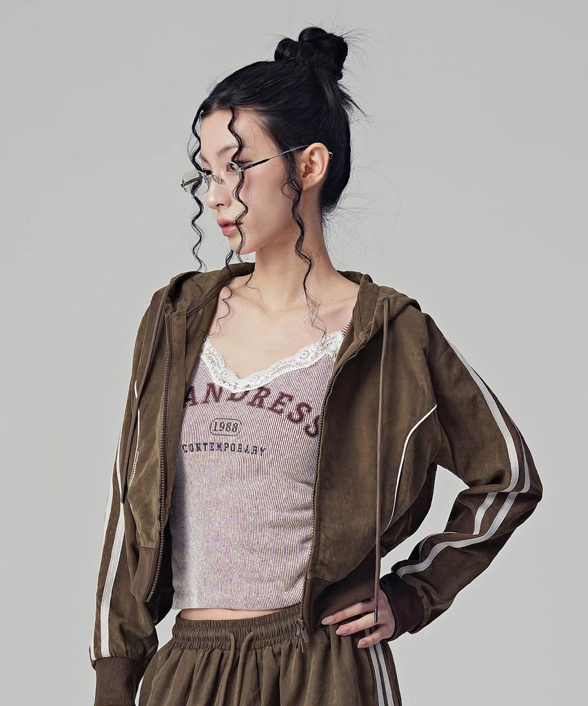 Avandress Bliss Crop Hood Zip-Up_5Colors