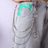 Fashion Punk Street Keychains Chain Moon Star Tassel Women Men Belt Chain Multilayer Hip Hop Biker Pants Chain Daily Wear