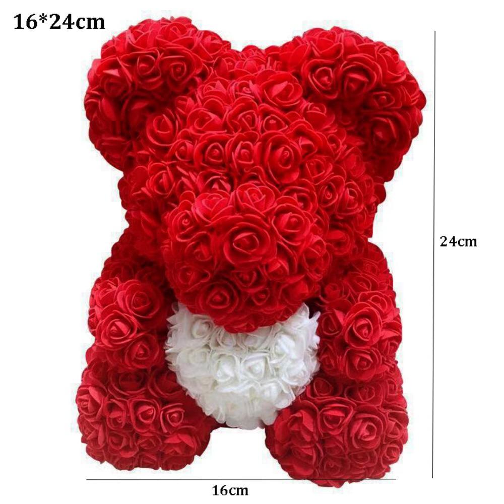 16*24cm Artificial Teddy Rose Multicolors Romantic Valentines Day Gift Girlfriend Women Anniversary Bear Flower Bear