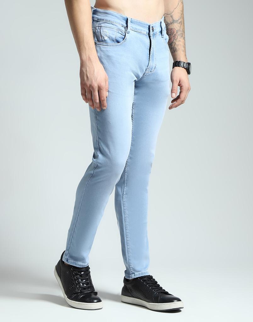 MONTE CARLO Herren Uni Regular Fit Jeans Hellblau 30