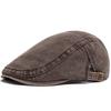 Ny vintage bomullsbasker Herre Kvinner Mote Flat Visir Cap Uformell Høst Berets Retro Newsboy Hat Sommer Unisex Justerbar