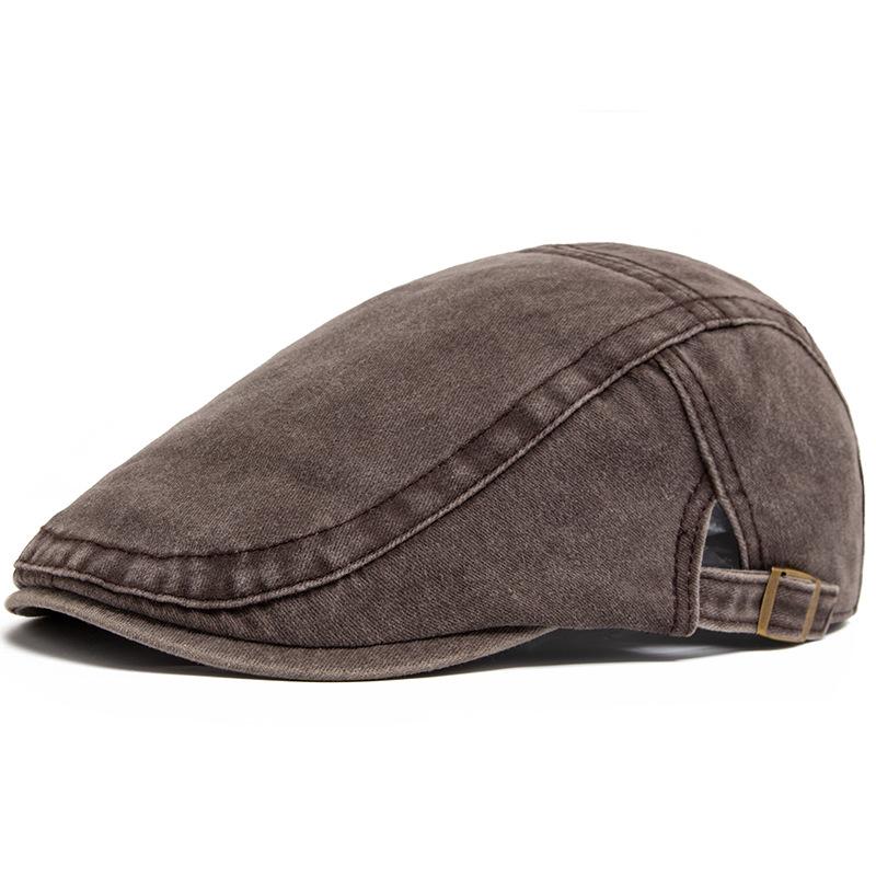 Ny vintage bomullsbasker Herre Kvinner Mote Flat Visir Cap Uformell Høst Berets Retro Newsboy Hat Sommer Unisex Justerbar