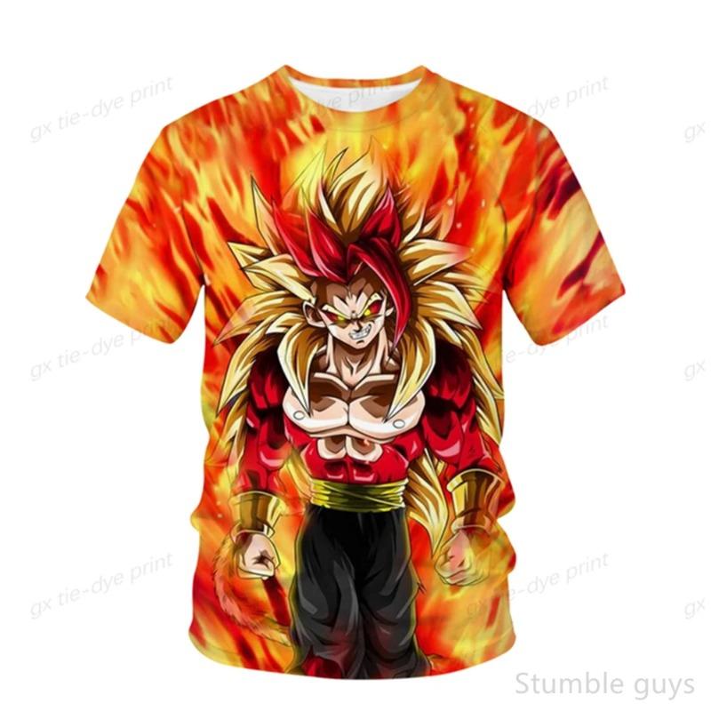 2026 Dragon Ball Official Licensed 3D Print T-shirt Family Set S-6XL 90cm-160cm Stylish Goku Vegeta Casual Tees