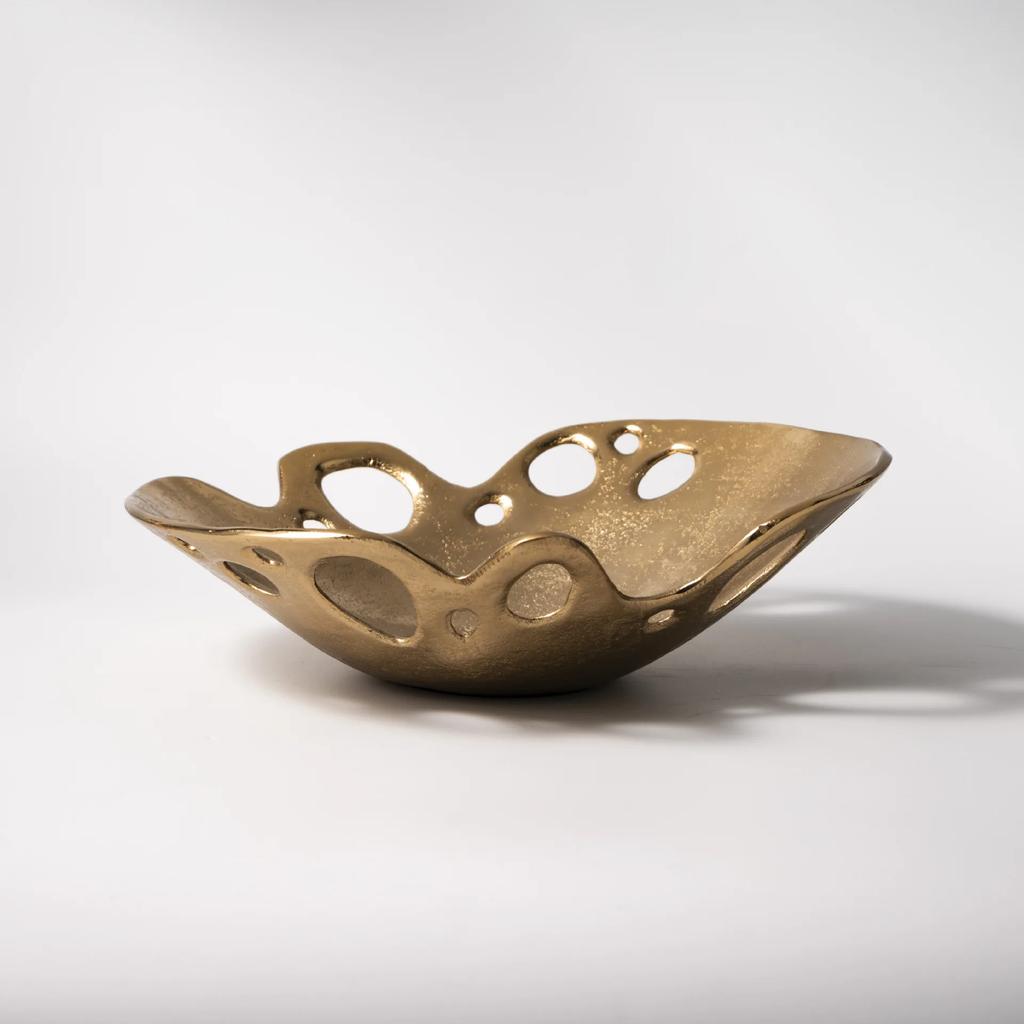 Creative Golden Tray Resin Bowl Special-shaped Irregular Tray Ornaments Desktop Storage Fruit Bowl Trays Decorative Jewelry Dish