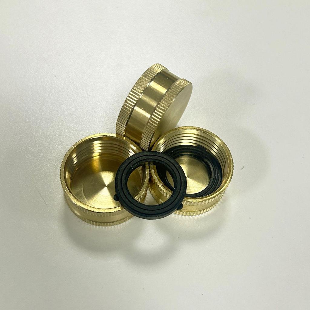 3/4" Female Brass Garden Hose Cap Plug