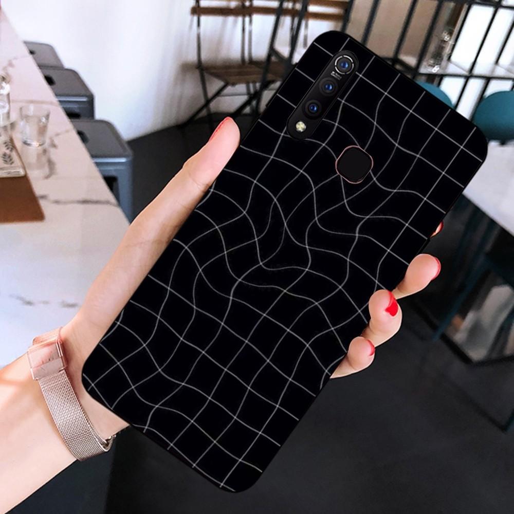 

Художественный черно-белый решетчатый чехол для телефона Huawei Y9 6 7 5 Prime Enjoy 7s 7 8 plus 7a 9e 9plus 8E Lite Psmart Huawei Y9 2018