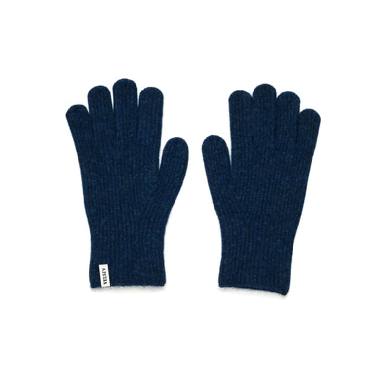 Velsey Wool Blended Classic Lip Glove [BLUE]