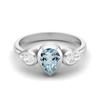 Pear Shape  Blue Topaz Gemstone 925 Sterling Silver Ring