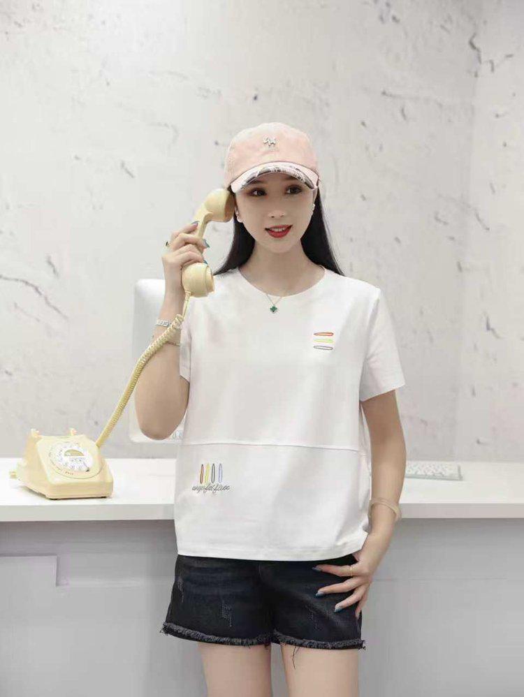 2026 Summer Women's Printed Round Neck Loose Casual Short Sleeve T-Shirt