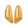Jieding Exaggerated 18k Gold-Plated Stainless Steel Stud Earrings - Elegant Color-Preserving Jewelry