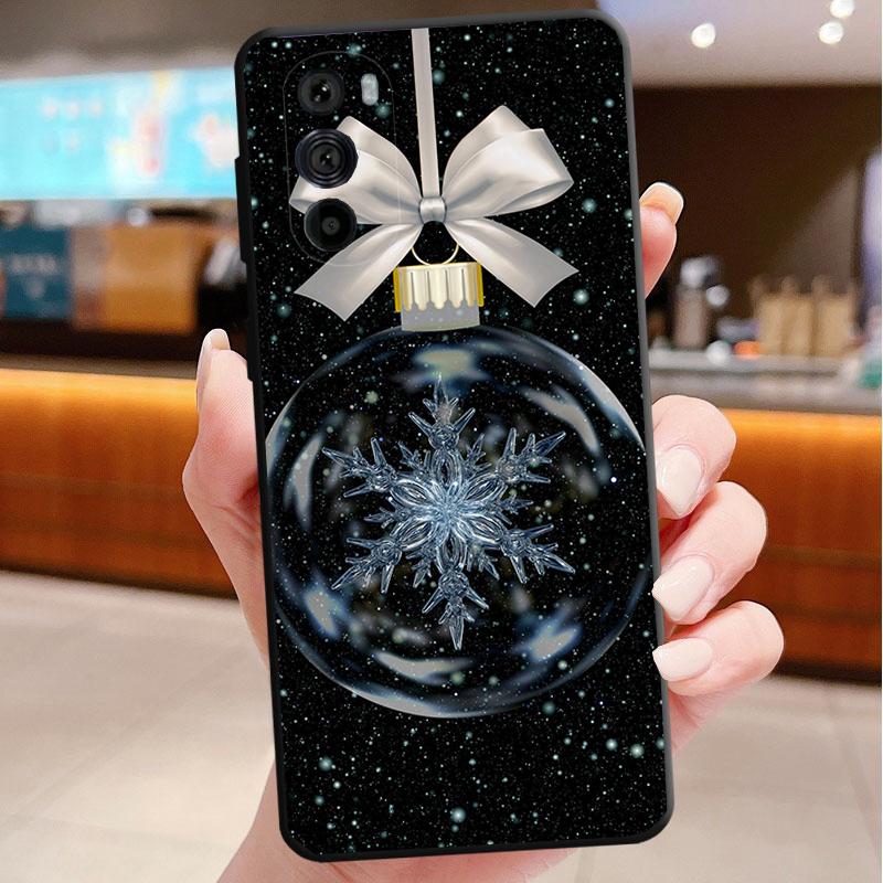 Phone Case For Motorola Edge 50 40 Pro 60 50 40 30 Ultra Neo Fusion Moto G85 G72 G53 G54 G84 G13 G32 Christmas Deer Snowman
