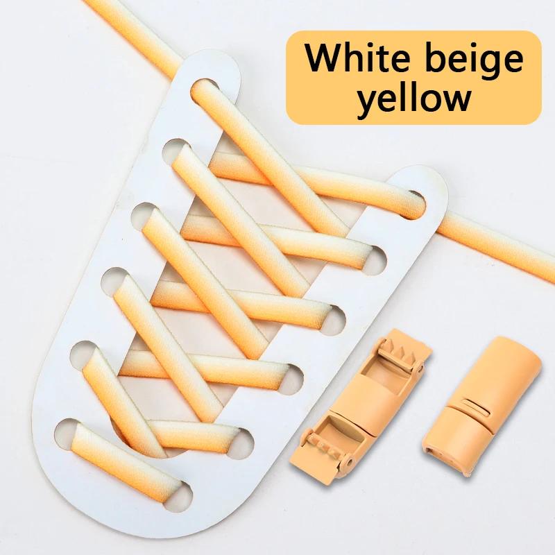 Gradient Elastic Laces Sneakers Magnetic Lock Shoelaces Without ties Kids Adult lazy No Tie Shoe laces for Shoes Accessories