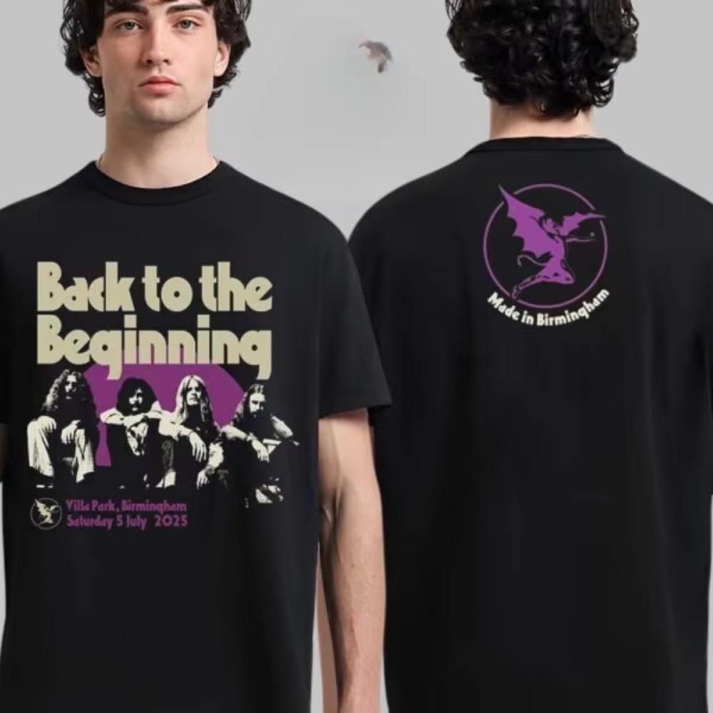 And Ozzy Osbourne Back To The Beginning Merch Event Tee with Lineup Two Sided T-Shirt Ins Y2k New Brand New Style